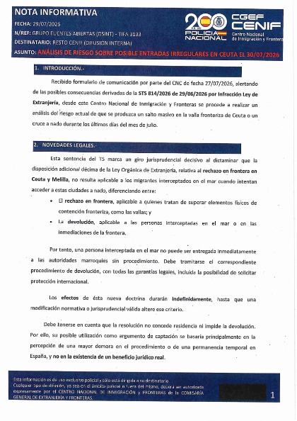 Vista previa de la primera página de Actualización nota interna TIFA-3133