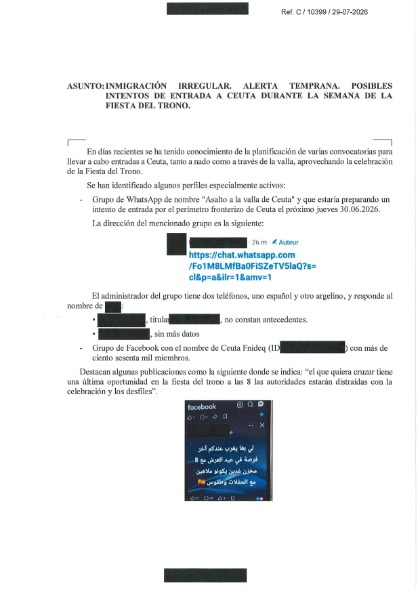 Vista previa de la primera página de Nota urgente C/10399/29.07.2026